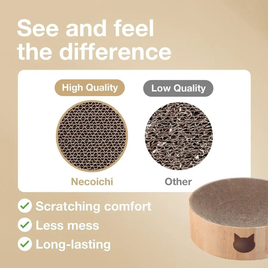 Cat Scratcher Bowl for Indoor Cats Cat Scratching Lounger with Reversible Usability and Extra Comfort for Lounge, Cardboard Bed