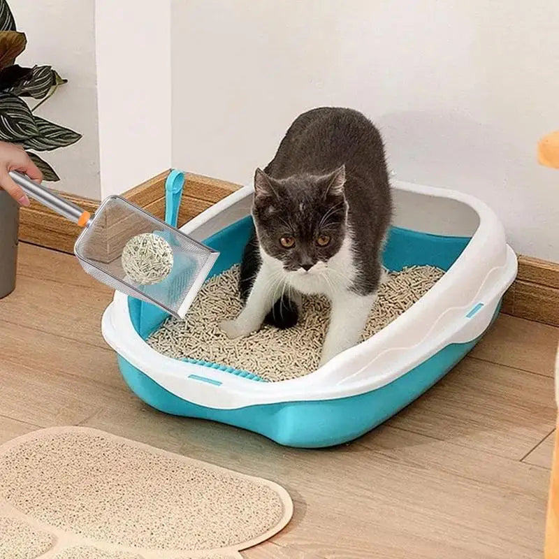 Cat Litter Scoop Toilet Supplies Litter Non-Slip Handle Pet Cleaning Tool Pooper Scooper For Cats Waste Receptacles Pet Toilet