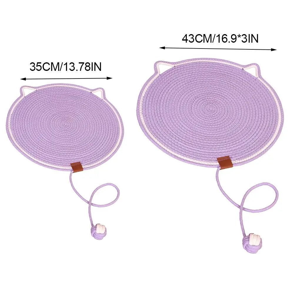 Round Shape Cat Scratcher Mat Claw Care Sofa Furniture Protector Pets Dual Scratching Pad Pet Supplies for Indoor