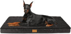 Large Orthopedic Dog Bed 56''X40'', Waterproof Egg Crate Foam with Removable Washable Cover, Non-Slip Bottom, Black