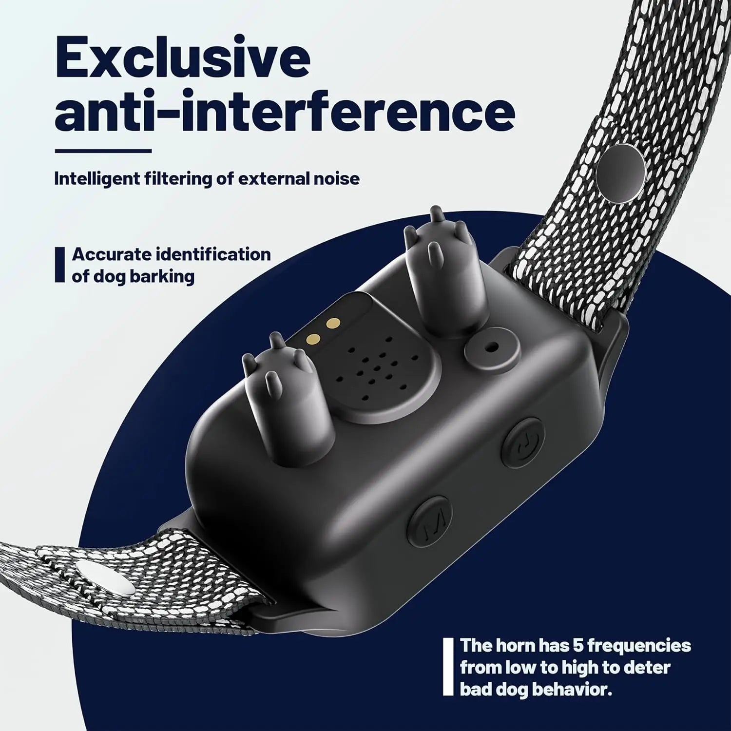 Bark Collar for Dogs 8-120lbs, 7-Level Sensitivity, 5 Safety Modes, Humane Training System