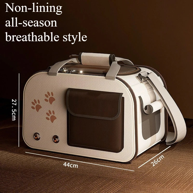 Winter Warm Cat Carrier Bag Portable Backpack Shoulder Pet Bag for Outdoor Travel Breathable Soft Small Dog Travel Carrier