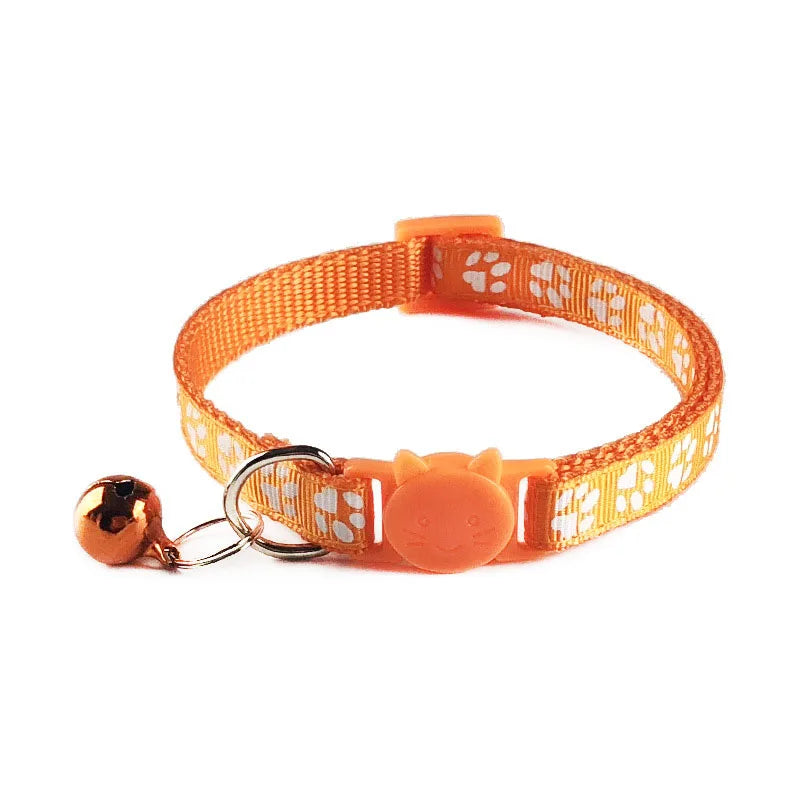 HABO Pet dog Paw Collar-Cute New small pets Accessories Wholesale Kitty Collars with safety Cat Designed Buckle Colorful Bells