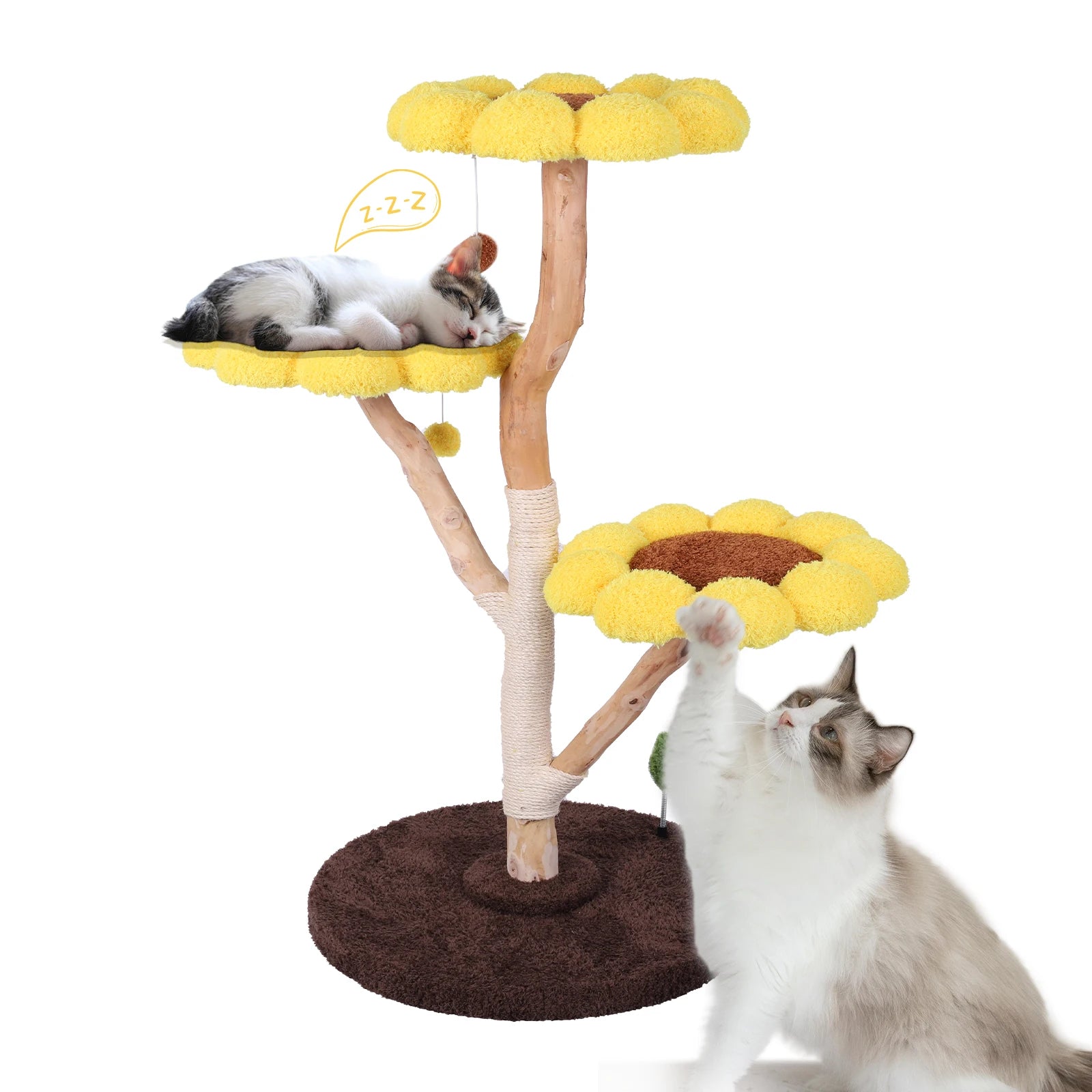 Flower Shaped Cat Special Shelf with Scratching Post Indoor Cat Playground Anti-Slip for Pet Playground Small Nest