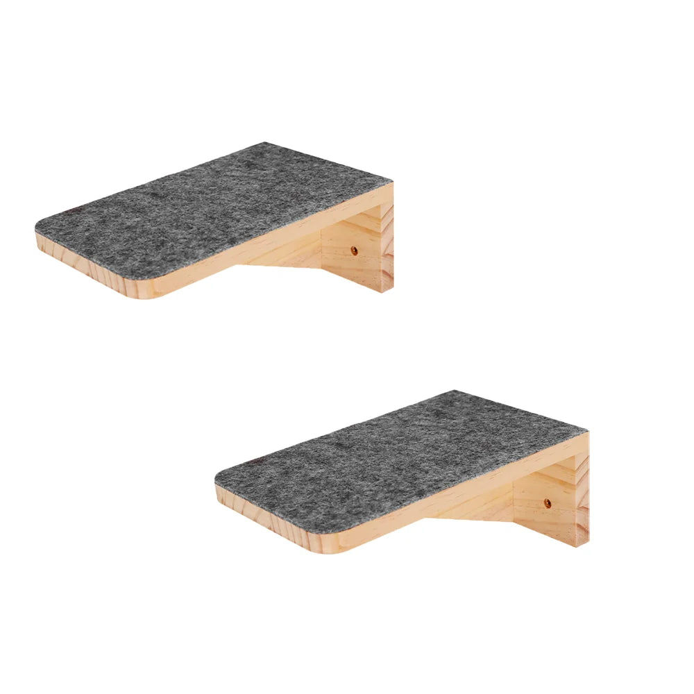 Cat Climbing Shelves Wooden Cat Tree and Perches Scratcher Sisal Ladder Indoor Cats Hammock and House Pet Furniture