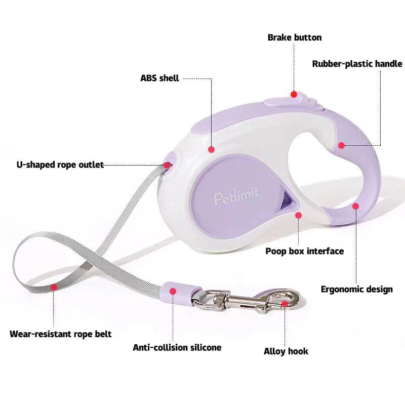 Automatic Retractable Dog Leash 3M/5M Extendable Rope For Outdoor Travel Walking Hiking Small Dogs Traction Rope Cat Lead