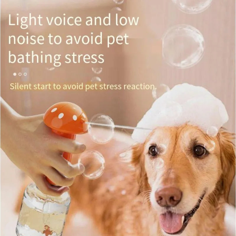 Pet Bubble Machine Bath Shampoo Foamer Dog Cat Shower Foaming Maker Bath Liquid Dilution One-Click Foaming Portable Pet Grooming