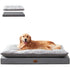 2-Pack Waterproo Dog Bed Large Size Dogs, Plush Cushion & Orthopedic Egg-Crate oam Mattror Senior Dogs, Washable Dog Crate Bed w