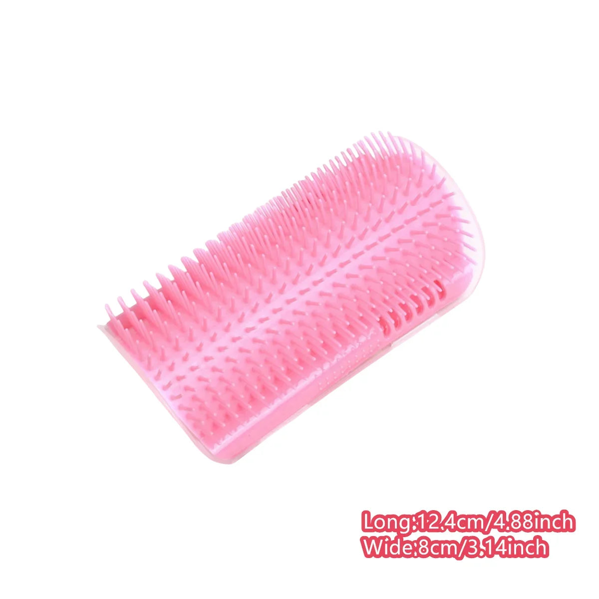 Cat Self Grooming Brush Wall Corner Chin Scratcher Soft Rubber Kitten Face Massage Comb with Catnip for Flat Corner Hand Hold