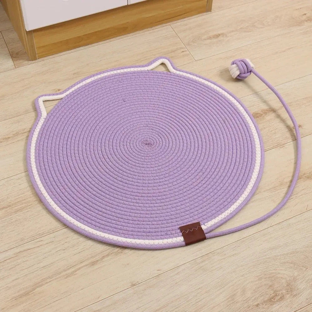 Round Shape Cat Scratcher Mat Claw Care Sofa Furniture Protector Pets Dual Scratching Pad Pet Supplies for Indoor