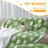 Pet Blanket,Green Dog Blankets for Bed Covers Couch Sofa Stylish Jacquard Pets Throw Blankets for Puppy Cats Washable Reversible