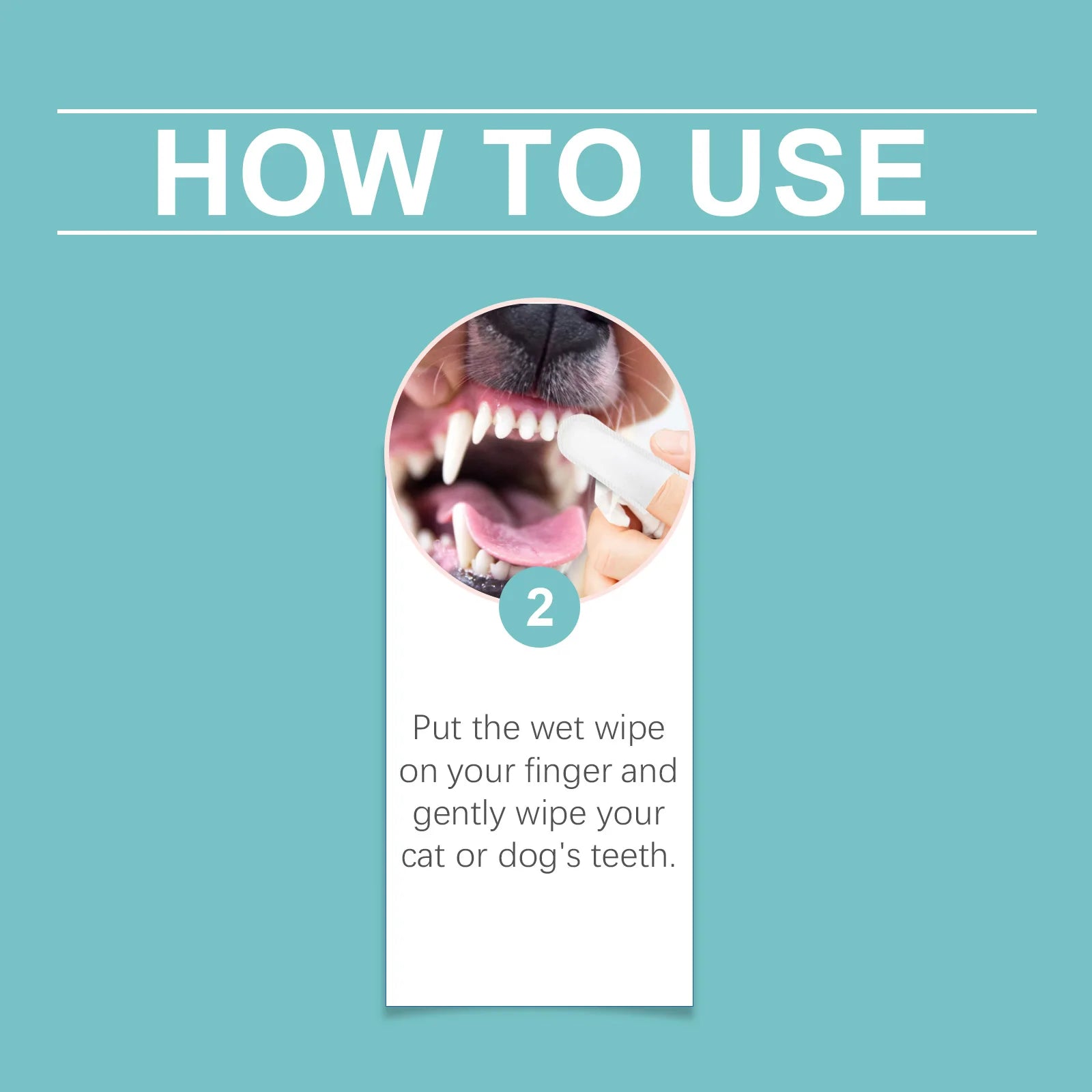 Yegbong Pet Teeth Cleaning Wipes Promote Pet Oral Health Eliminating Bad Breath Refreshing Prevent Decay Tooth Cleaning Wipes