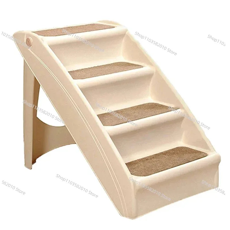 Folding Pet Stairs Steps, Teddy Small Dog Cat Ladder for Bed Sofa, Portable Pet Ladder for Small Animals