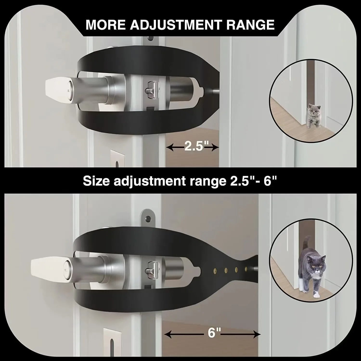 Lockable Cat Door – Dog-Proof, No Drilling Needed, Elastic Seal for Security
