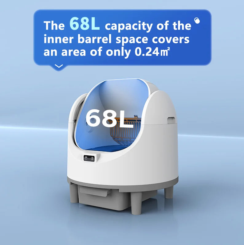 Self-Cleaning Cat  Box 8L Large Capacity Automatic Cats Toilet WIFI App Control Smart Auto Cleaning Cat  Box
