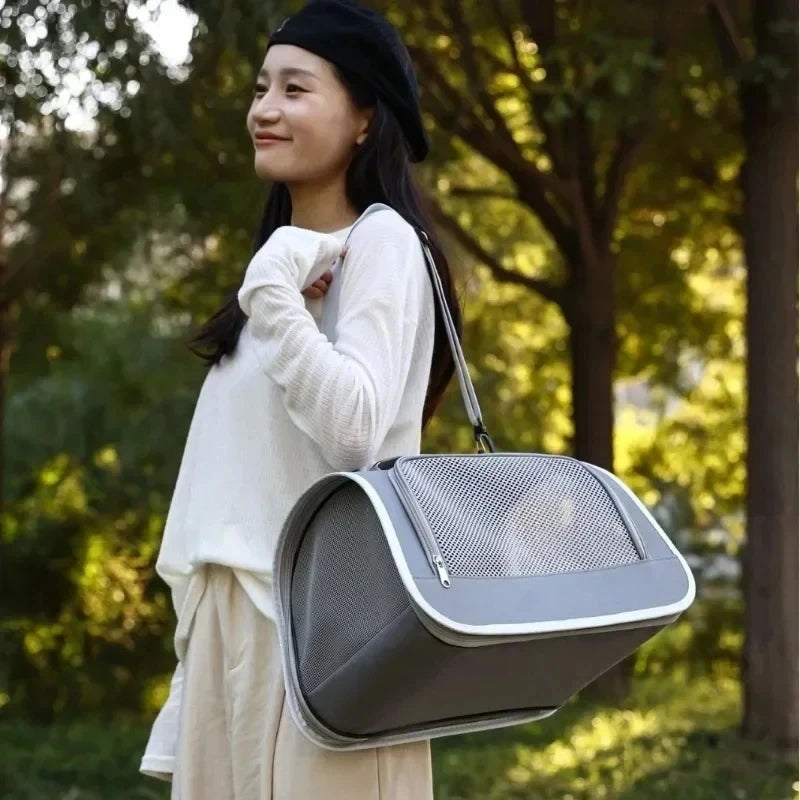 Folding Small Pet Carrier for Cats or Small Dogs Waterproof Travel Bag for Pets Airline Approved Carrier for Up to 10 lbs Conve