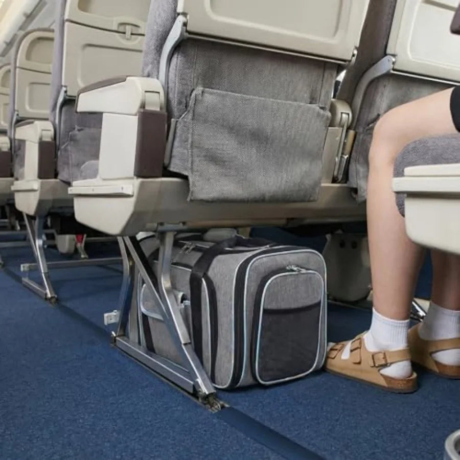 Airline Approved Cat Carrier Under Seat 4-Way Expandable Collapsible Soft-Sided Pet Carrier with Removable Fleece Pad - TSA Com