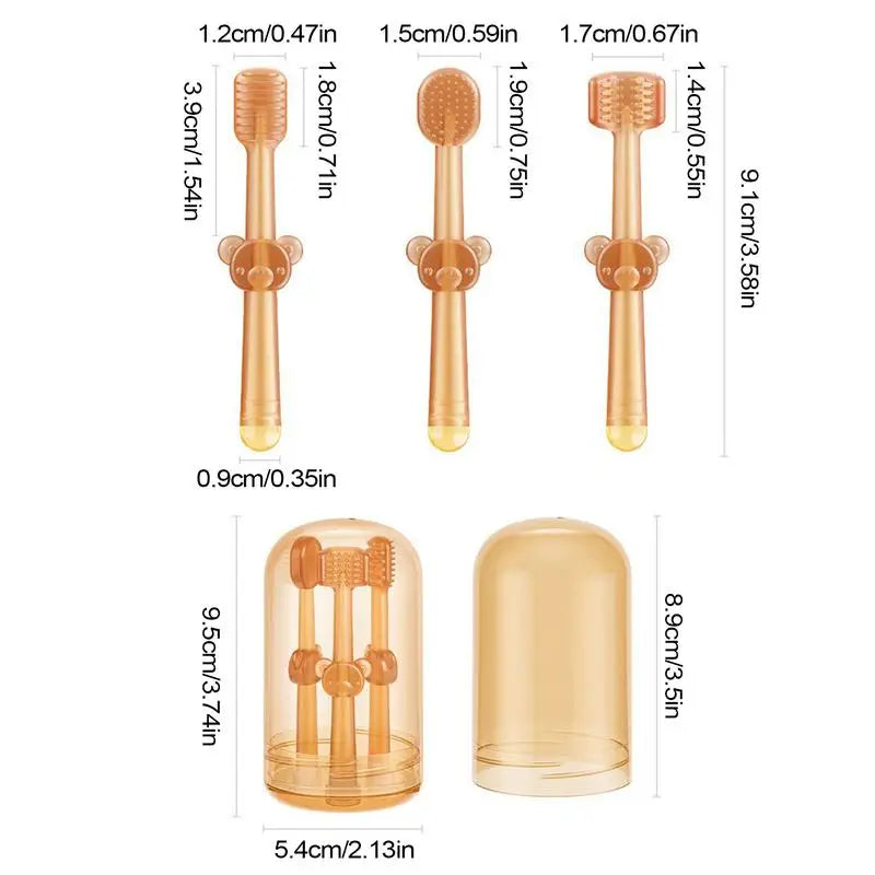 Teeth Whitening Dog Cat Silicone Soft Bristles Toothbrush Oral Care Puppy Toothbrush Pet Kit Teeth Cleaning Pet Supplies
