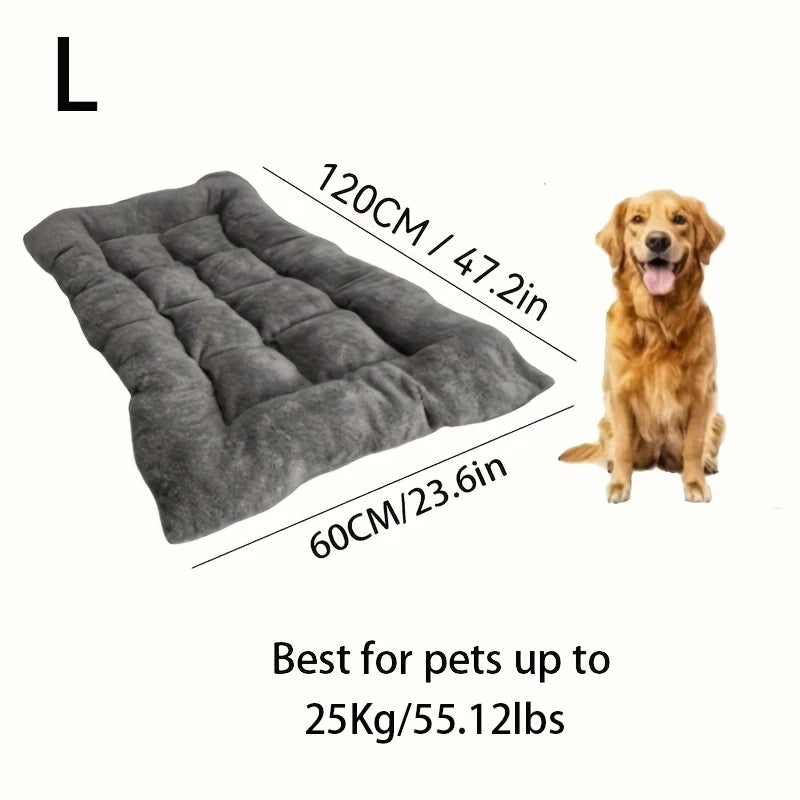 Extra Large Dog Pet Beds Plush Dog Bed Sofa Mat Thickened Super Soft Polyester Pet Mat Dog Crate Mat Bed For Large Bed