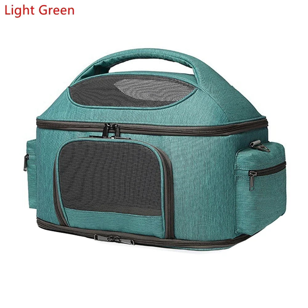 Collapsible Mesh Traveling Handbag Portable Cats And Dogs Pet Shoulder Bag Pet Handbag Dog Carrier Pet Travel Shoulder Bag
