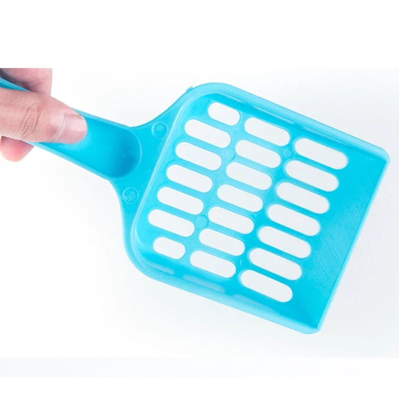 1Pcs Random Color Durable Pet Scoop Poop Shovel Waste Tray Plastic Thicken Cat Litter Shovel Pet Cleaning Spoons Accessories