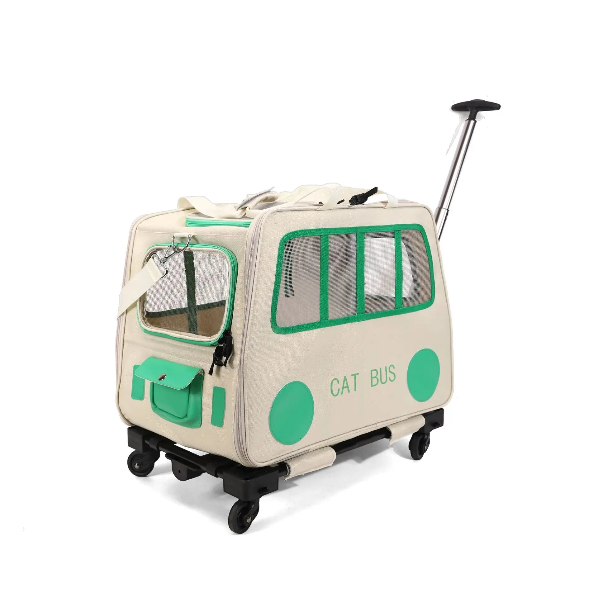 2025 Large Capacity Portable Pet Stroller for Dogs Breathable Pet Travel Cart Zipper Closure Backpack Style Outgoing Luggage