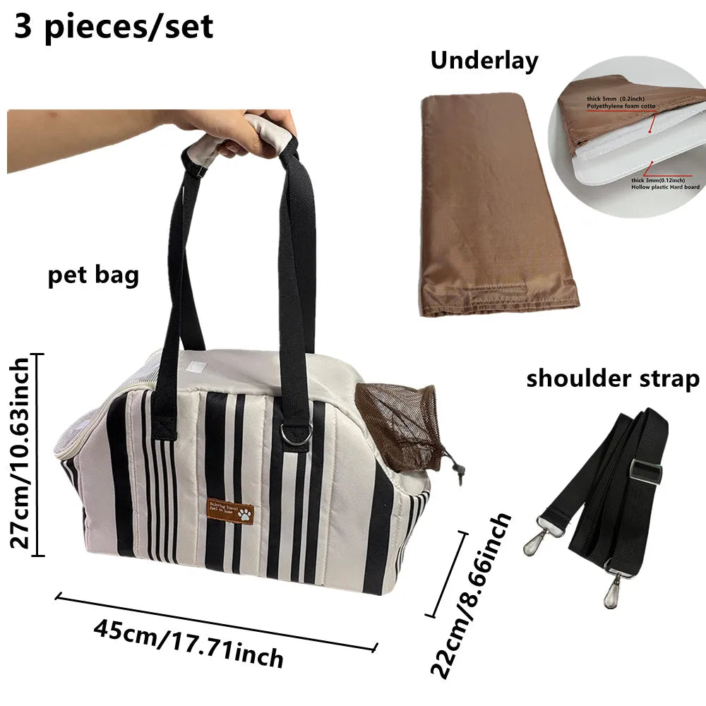 Small Dog Carrier Bag Pet Cat Shoulder Handbag Portable Dog bag safe travel Chihuahua Cat Dog one shoulder crossbody pet bag