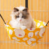 Chew-Proof Fabric All-Season Cat Hammock Adjustable Straps Winter Velvet Cage-Mounted Hanging Bed Wear-Resistant Material