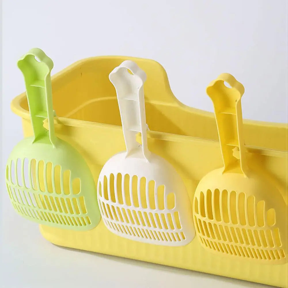 Kitten Toilet Clean Tools Cat Supplies Cat Litter Scoop Plastic Cat Litter Shovel Cat Litter Box Shovel Long Handle Sand Leakage