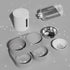 A  Automatic Cat Feeder Automatic Pet Feeder Water Dispenser Set for Cats Dogs 2-in-1 Food Bowl with Stainless Steel Insert