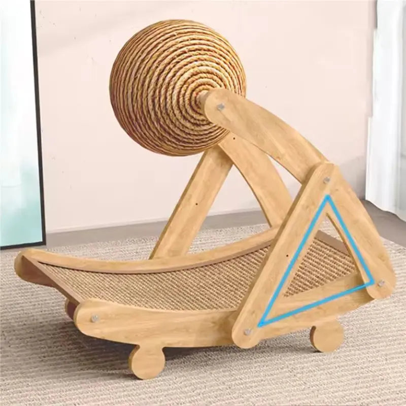 B08B-Vertical Cat Scratcher Indoor For Kittens Sisal Ball Sisal Cat No Crumbs Claw Grinding Pet