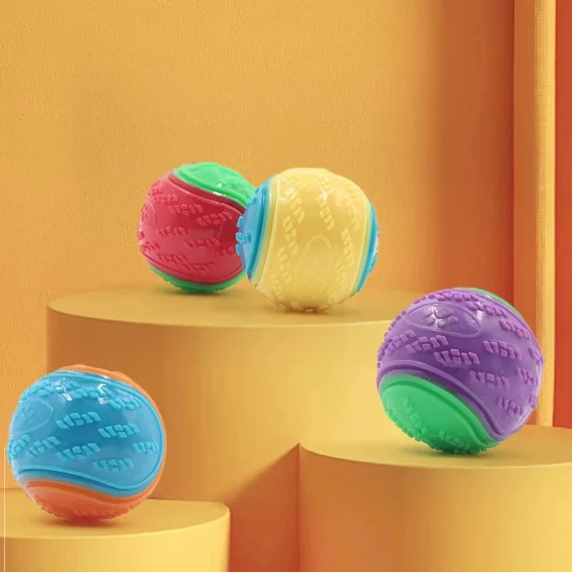 Dogs Chew Ball Interactive Toys Soft TPR Toys for Dog Pet Teeth Cleaning Bite Resistance Squeaky Dog Ball Toy Pet Products