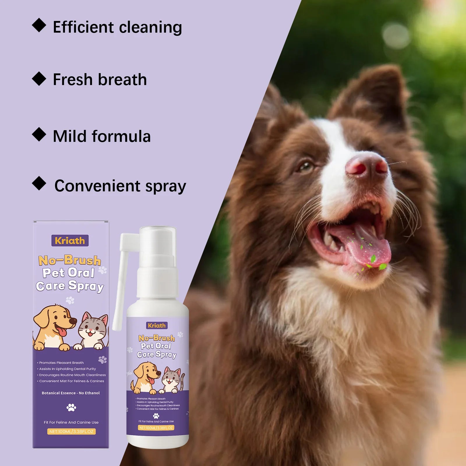 Pet Teeth Spray Effectively Remove Dental Plaque Relieve Inflammation Maintain Oral Health Eliminate Odors Oral Cleaning Spray