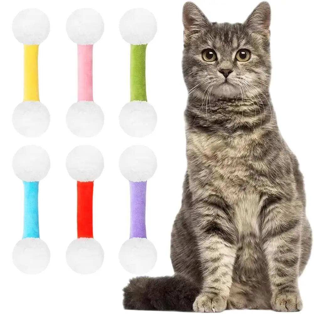 Qtip Cat Toy, Giant Swabs Catnip Toys Set of 6 Soft Plush Kicker Toys, Interactive Kick Sticks for Cat Lovers