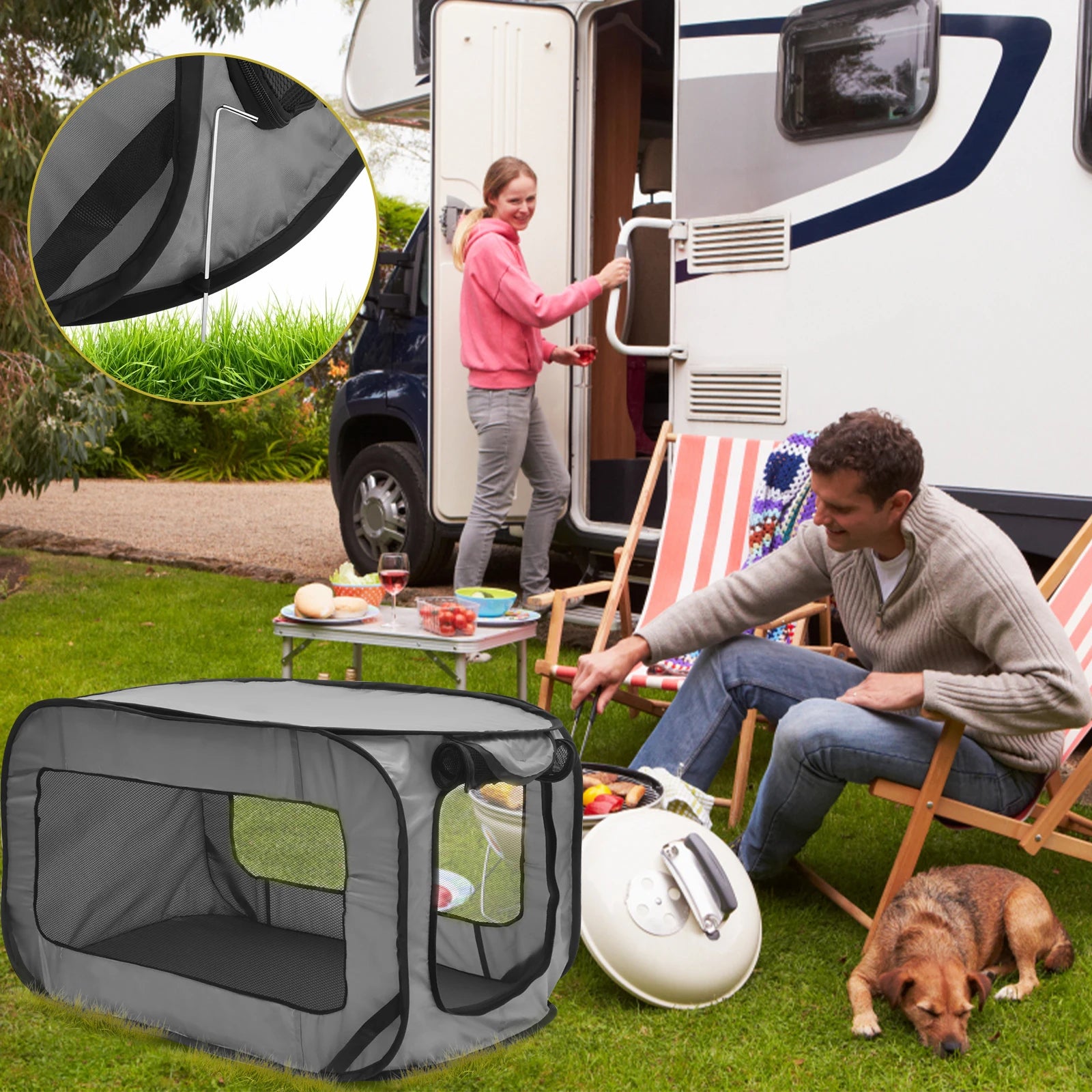 Portable Dog Kennel Foldable Pop Up Dog Travel Crate Small Dog Tent Crates Cage Car Seat Kennel for Indoor Outdoor Pet New