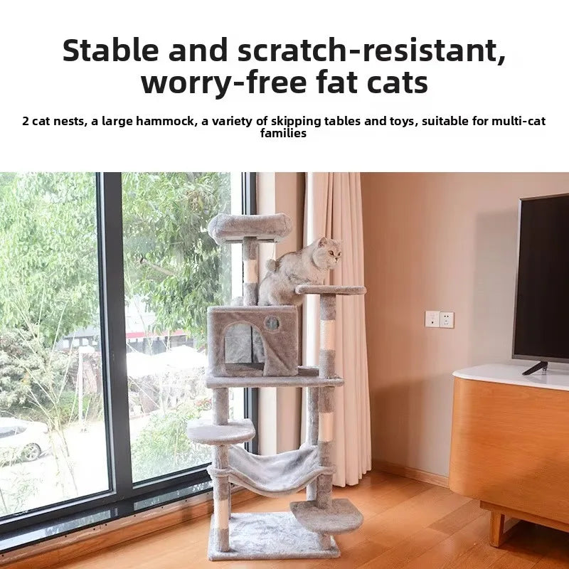 2026 New Multi-Layer Integrated Cat Nest Special Toy Cat Tree & Scratcher Supports Customization for Big Cats for Cross-Border