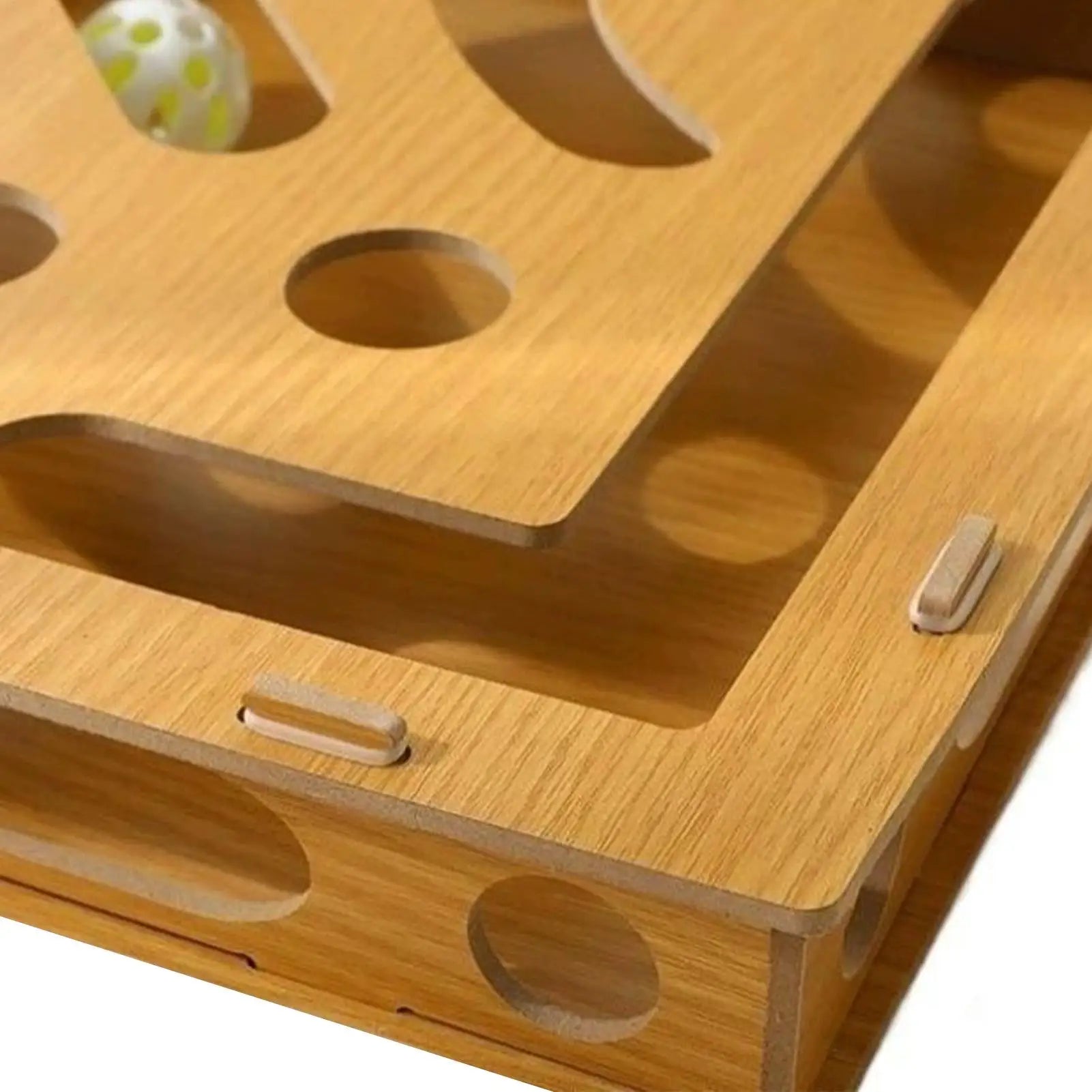 Cat Nail File Enrichment Box Maze Game With Bell Ball Cat Nail File Scratcher Puzzle Box For Kitten Pet Mental Stimulation Play