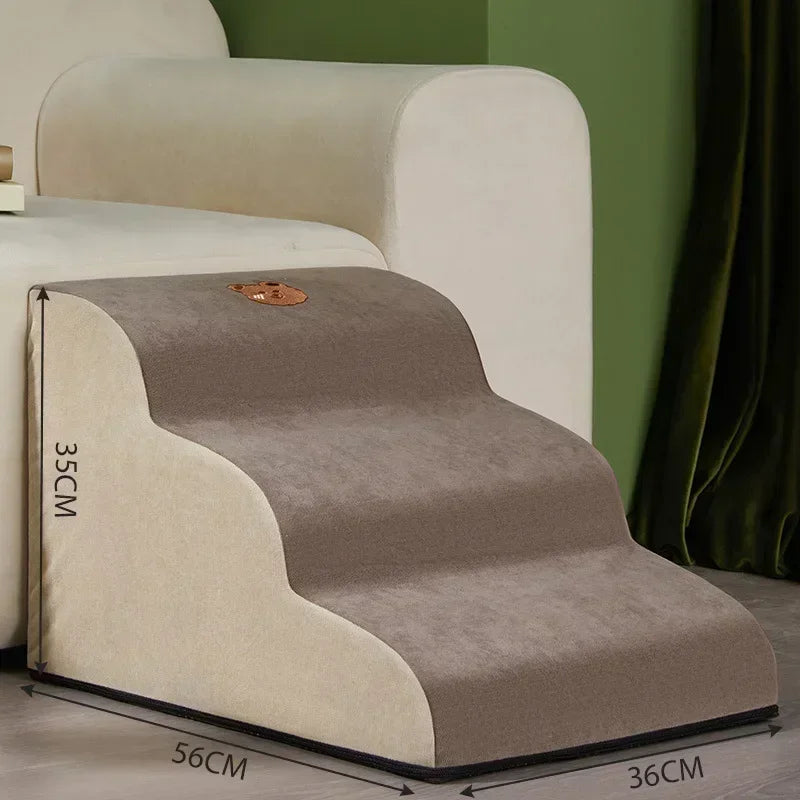 Dog House Dog Stairs Pet 3 Steps Stairs for Small Dog Cat Pet Ramp Ladder Anti-slip Removable Dogs Bed Stairs Pet Supplies