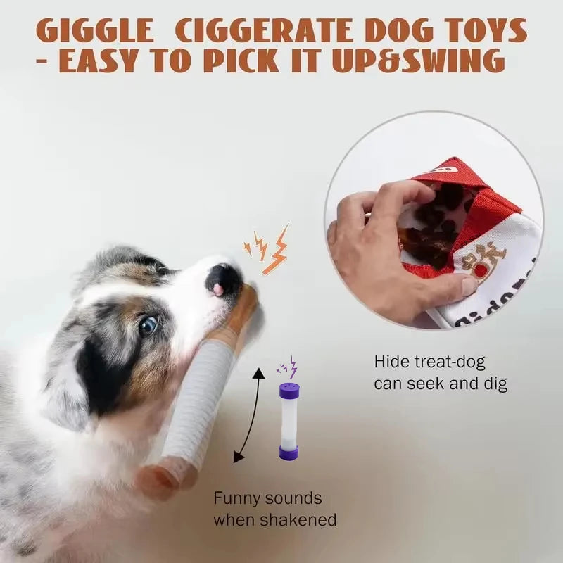 Dog Toys Fun Interactive Plush Dog Toys Creatives Products Cigarette Butt Design Dogs Chew Toys Perfect Pet Gifts for Playing
