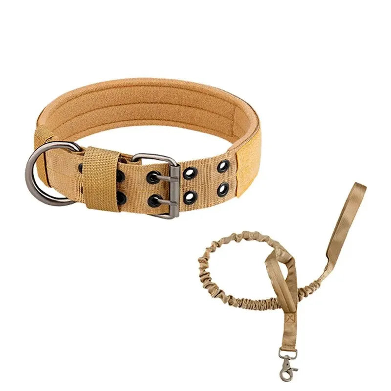Pet Products Outdoor Tactical Dog Collar Breathability Nylon Collar Medium and Large Dog Training Neck Collar Dog Traction Rope