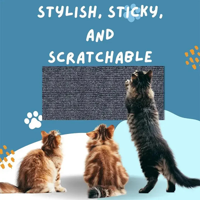 Cat Scratcher Mat Furniture Protector Sofa Cat Crawling Mat Grinding Climbing Frame Self-Adhesive Carpet Cats Scratch Board