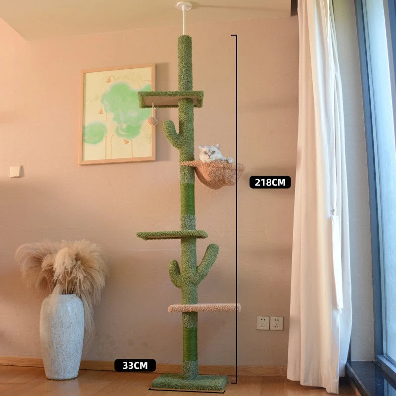 Winter Cactus cat tree, cat climbing frame, cat climbing pole, cat jumping platform, cat tower, pet toys, pet climbing frame