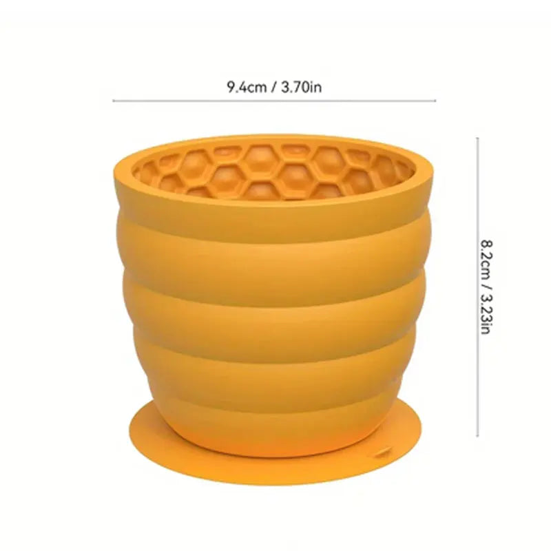Silicone Slow Feeder Dog Bowl Cup - Anti-Slip Distraction Design for Small to Medium Breeds - Promotes Healthy Digestion