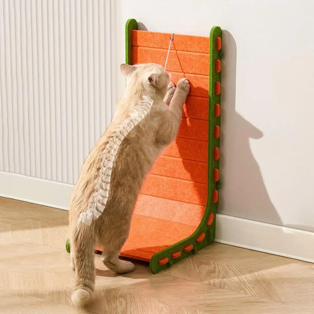 New Durable Vertical L-Type Cat Scratch Board Anti-Scratch Felt Cat Climbing Frame with Ball No Shedding Cat Scratcher Pet Gifts