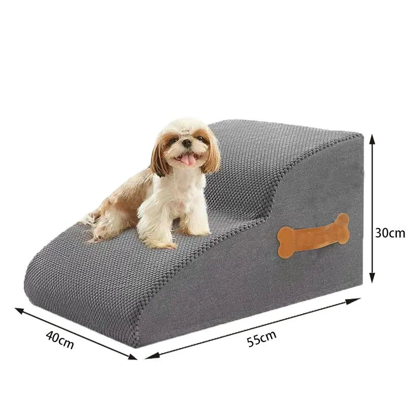 Small Dog Stairs Bedside & Small Sofa Ramp Anti-Slip Climb High Ladder Indoor Pet Stairs with Non-Slip Surface for Easy Climbing