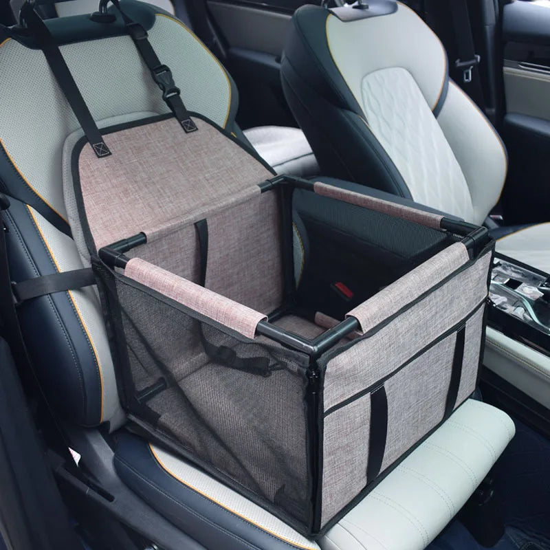 Pet Dog and Cat Safety Car Seat  Cover Foldable Hammock Pet Harness Cat Bag Basket Stable and Foldable Travel Dog Car Seat