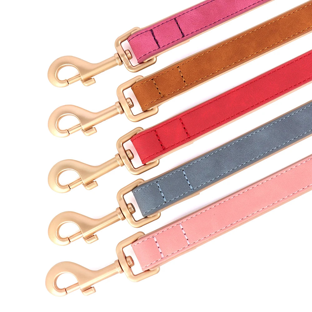 120cm Pet Dog Leash Soft PU Leather Padded Handle Dogs Lead Leash for Dog Walking Training German Shepherd Golden Retriever