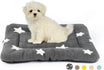Ultra Soft Washable Pet Bed for Small Dogs and Cats, Anti-Slip Grey Crate Mat 24x18 Inches
