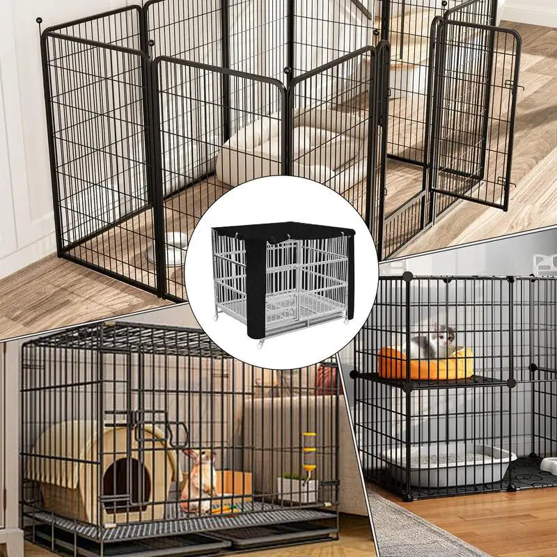Oxford cloth Dog Kennel Cover Waterproof Windproof Pet Crate Protective Dog Kennel Cover Universal For Indoor Outdoor Crates