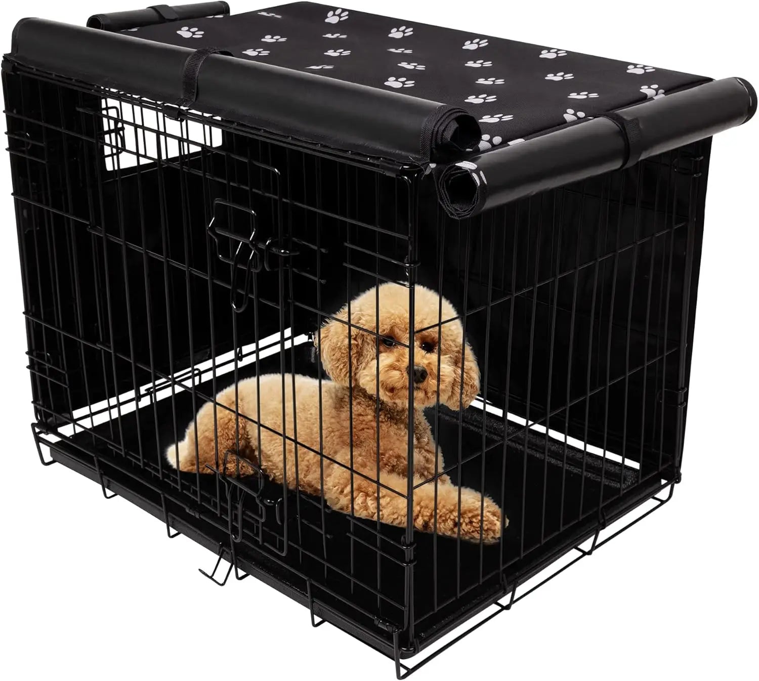 Durable Dog Crate Cover for Wire Cages 24-48 Inch, Outdoor Pet Kennel Cover Machine Washable & Dry (Cover Only)